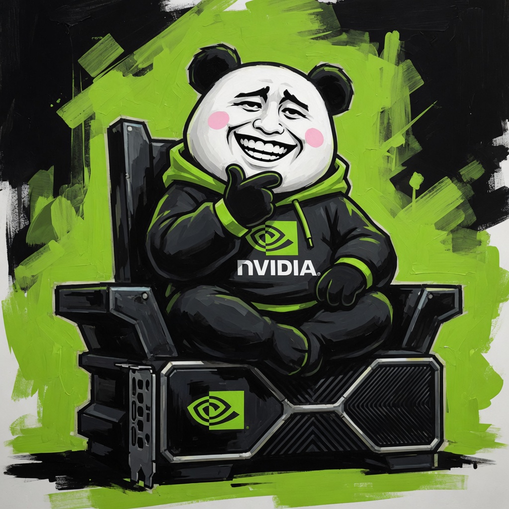 Biao sitting on a GPU throne
